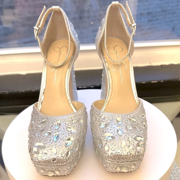 🌸 JESSICA SIMPSON🌸 Dreama Sequined Platform Pump Size 7.5 M - Picture 3 of 11